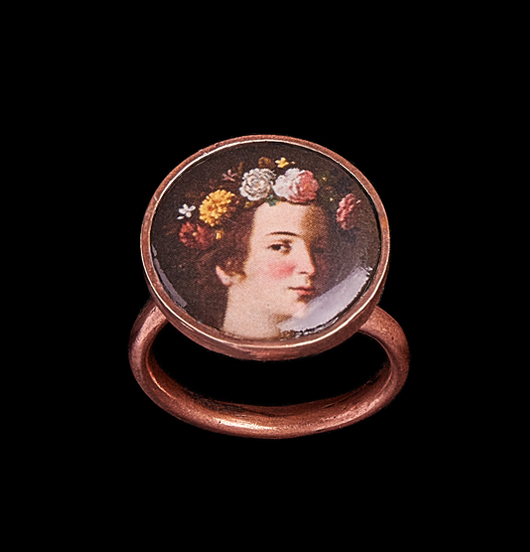 ANELLI | Sacro e Profano | Anello regolabile con porcellana 