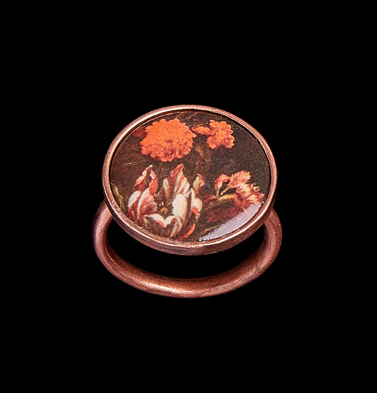 ANELLI | Sacro e Profano | Anello regolabile con porcellana 