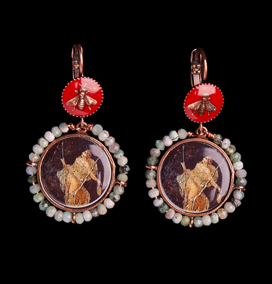 ORECCHINI | Sacro e Profano | Orecchini con porcellane e pietre 
