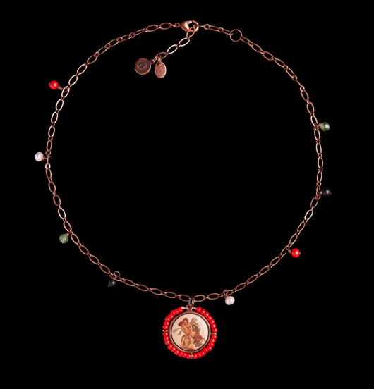 CATENE | Sacro e Profano | Catena con porcellana e pietre 