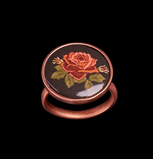 ANELLI | Fantasia  | Anello regolabile con porcellana 