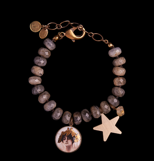 BRACCIALI | Fantasia  | Bracciale Labradorite con porcellana