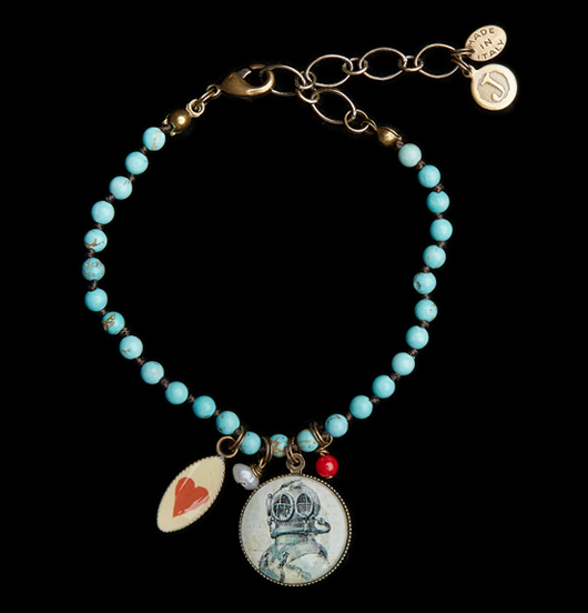 BRACCIALI | Mare | Bracciale Howlite turchese 