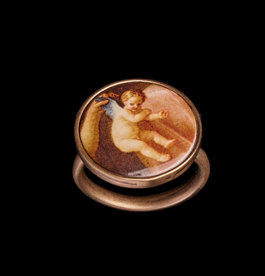 ANELLI | Sacro e Profano | Anello regolabile con porcellana 