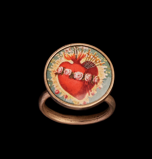 ANELLI | Sacro e Profano | Anello regolabile con porcellana 