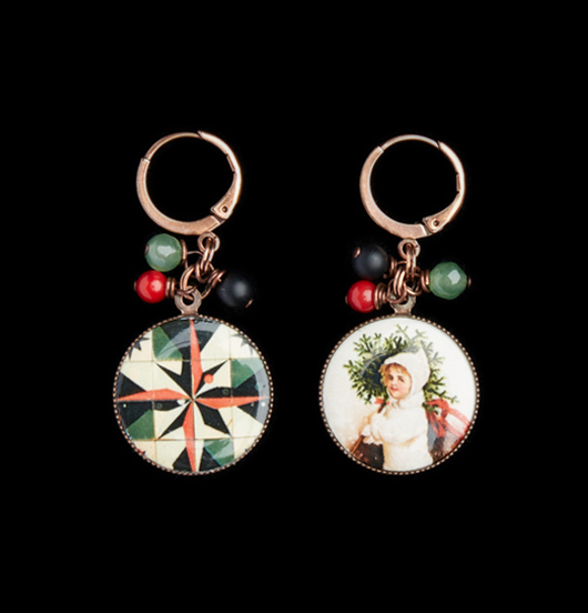 ORECCHINI | Natale  | Orecchini con porcellana   