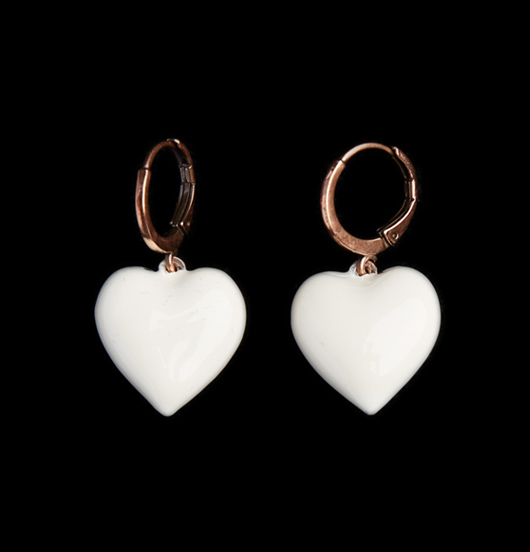 ORECCHINI | Natale  | Orecchini ORECCHINI RAME CUORE BIANCO