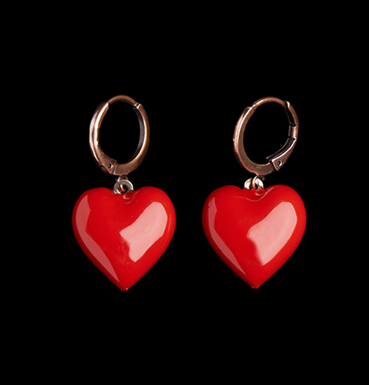 ORECCHINI | Natale  | Orecchini ORECCHINI RAME CUORE ROSSO