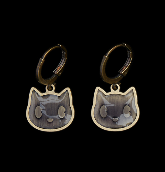 ORECCHINI | Natura  | Orecchini GATTO GRIGIO