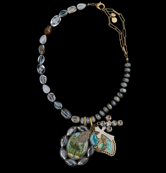 COLLANE | Sacro e Profano | Collana cristallo labradorite con catena
