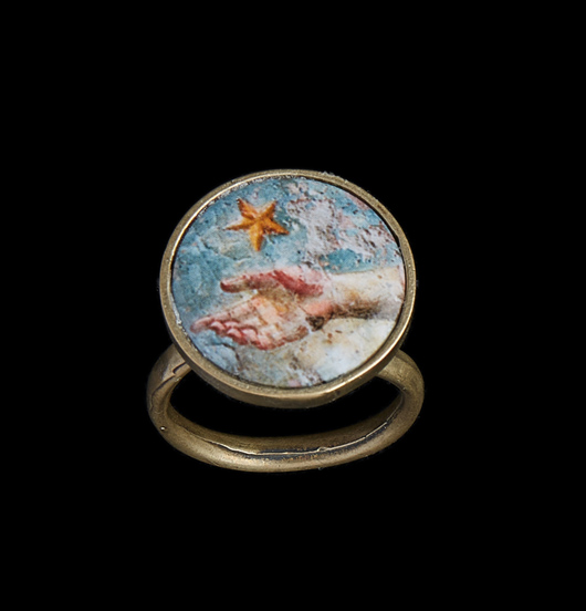 ANELLI | Sacro e Profano | Anello regolabile con porcellana 