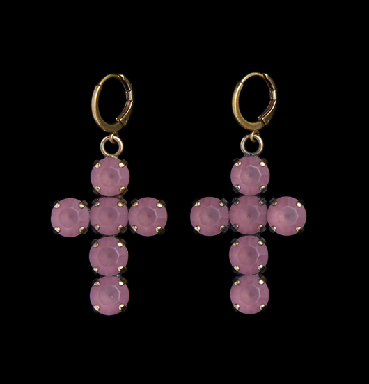 ORECCHINI | Sacro e Profano | Orecchini CROCI GRANDI ROSA
