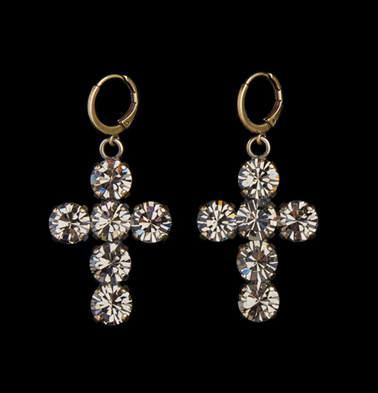 ORECCHINI | Sacro e Profano | Orecchini CROCI GRANDI FUMO