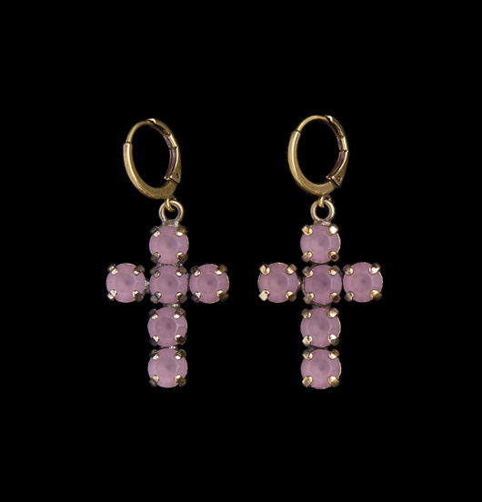 ORECCHINI | Sacro e Profano | Orecchini CROCI ROSA 