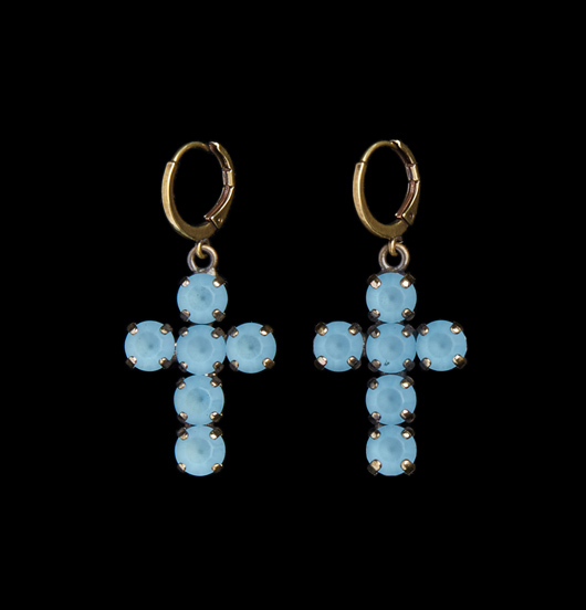 ORECCHINI | Sacro e Profano | Orecchini CROCI AZZURRE