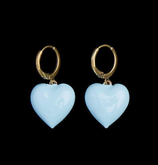 ORECCHINI | Sacro e Profano | Orecchini OTTONE CUORE AZZURRO