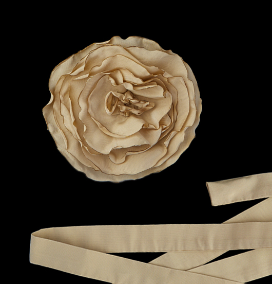TESSUTO | Fantasia  | Fiore rosa con nastro
