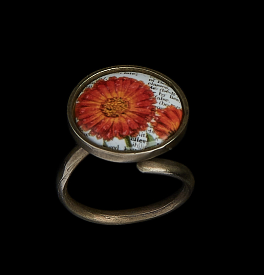 ANELLI | Fantasia  | Anello regolabile con porcellana 