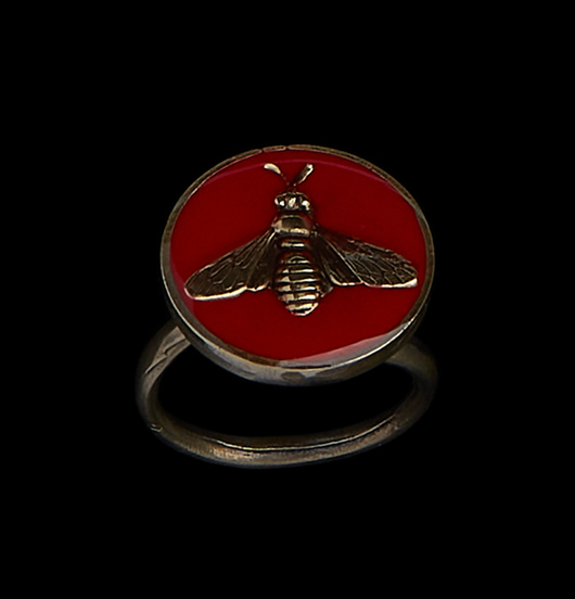 ANELLI | Natura | Anello regolabile ape rossa ottone 