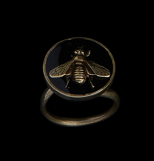 ANELLI | Natura | Anello regolabile ape verde ottone