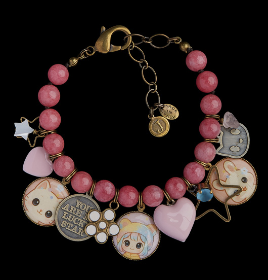 BRACCIALI  | Fantasia  | Bracciale giada rosa 